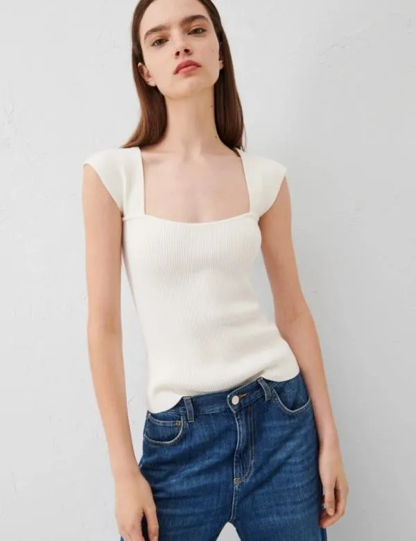 Marella Knitwear Women Knit Corset White