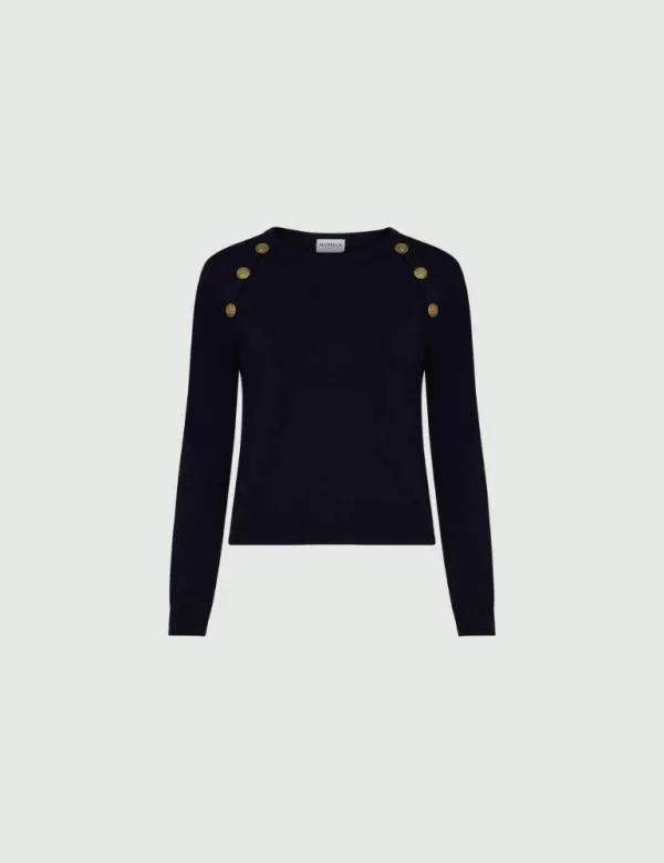 Marella Knitwear Women Viscose Sweater Navy
