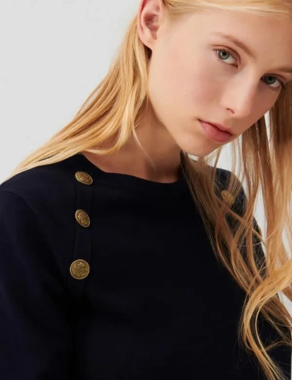 Marella Knitwear Women Viscose Sweater Navy