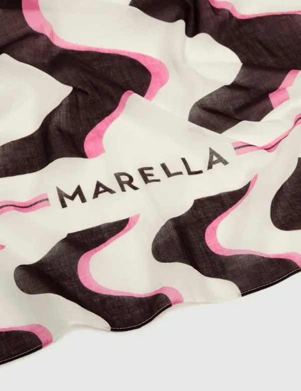 Marella Scarves And Foulard Women Patterned Stole Dark Bown