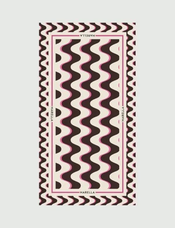 Marella Scarves And Foulard Women Patterned Stole Dark Bown