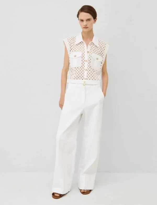 Marella Shirts Women Broderie Anglaise Shirt White