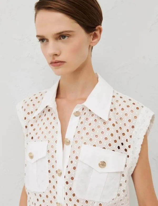 Marella Shirts Women Broderie Anglaise Shirt White