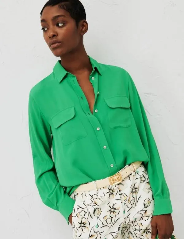 Marella Shirts Women Crepe Shirt Bright Green