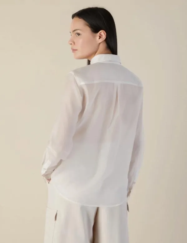 Marella Shirts Women Muslin Shirt Wool White