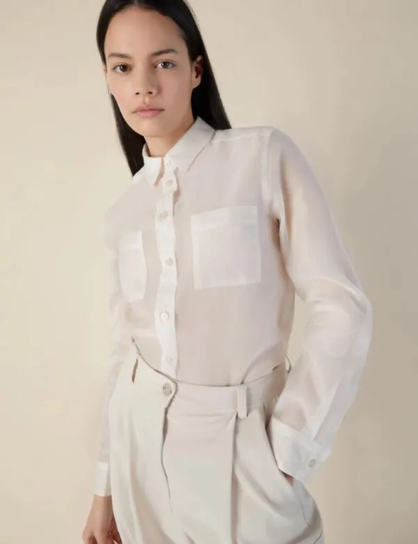Marella Shirts Women Muslin Shirt Wool White