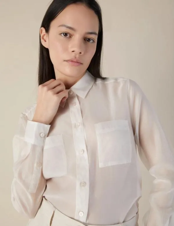 Marella Shirts Women Muslin Shirt Wool White
