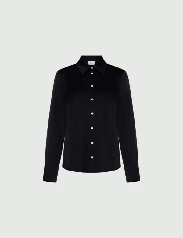 Marella Shirts Women Satin Shirt Navy