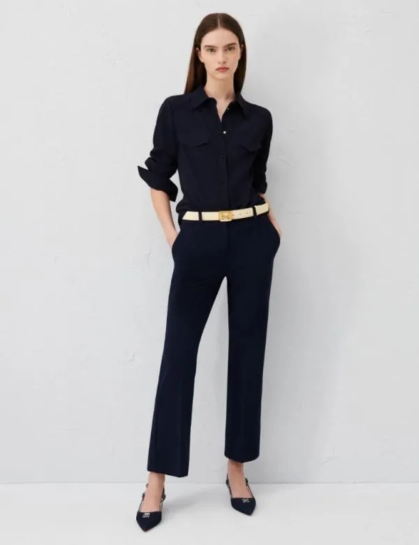 Marella Shirts Women Semifitted Shirt Navy
