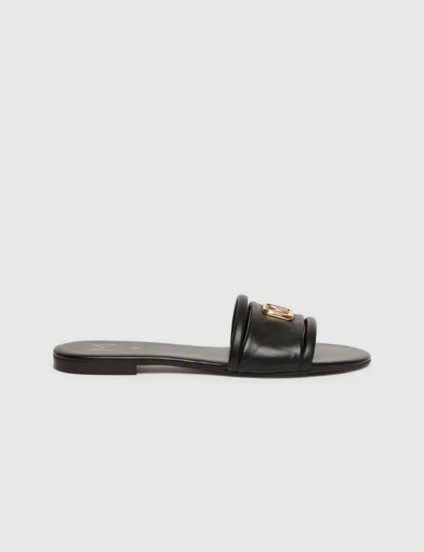 Marella Shoes Women Logo Mules Black