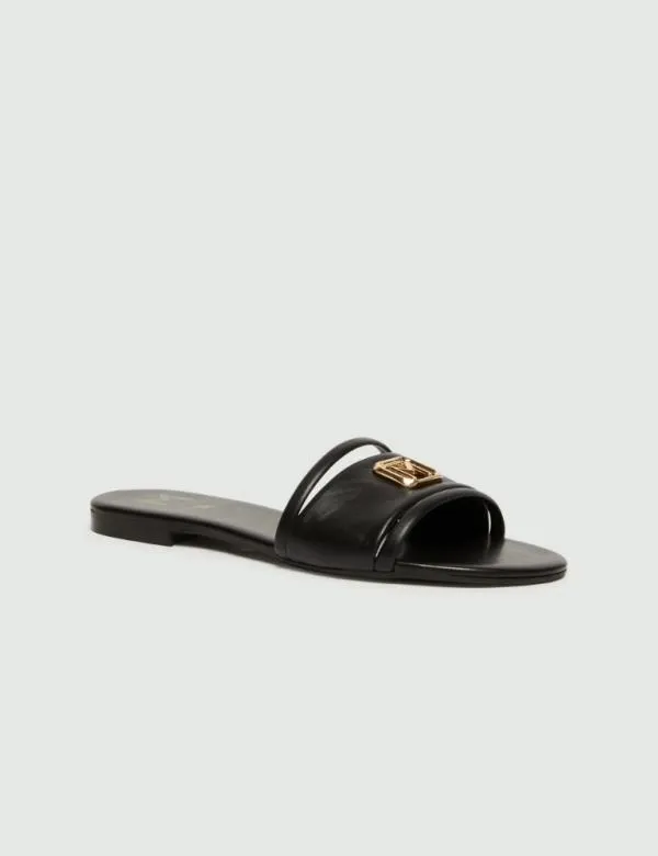 Marella Shoes Women Logo Mules Black