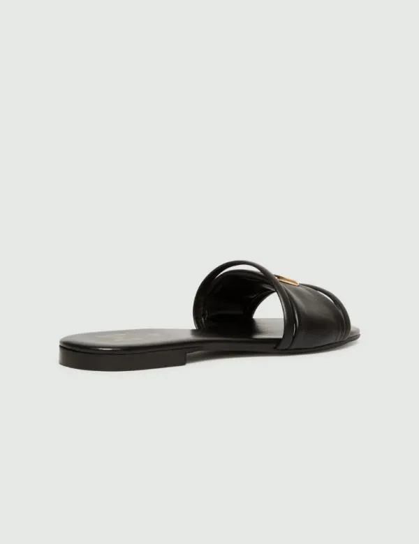 Marella Shoes Women Logo Mules Black