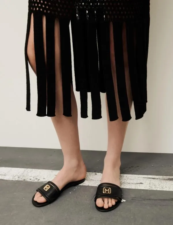 Marella Shoes Women Logo Mules Black