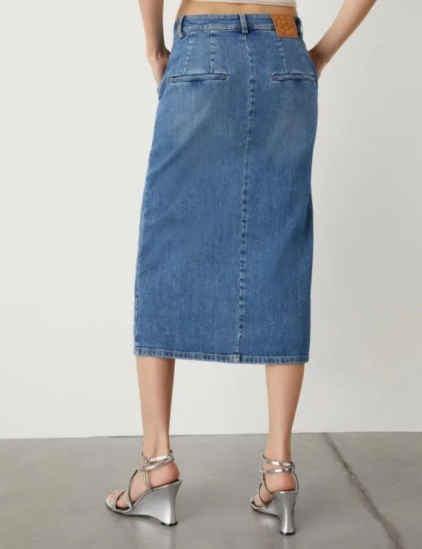 Marella Skirts Women Denim Skirt Blue Jeans