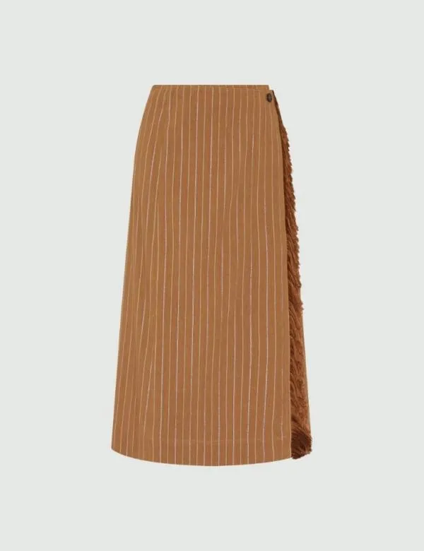 Marella Skirts Women Midi Skirt Burnt Brown