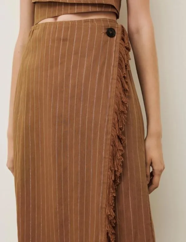 Marella Skirts Women Midi Skirt Burnt Brown