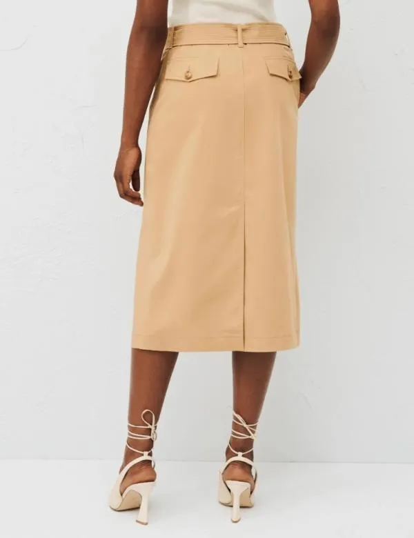 Marella Skirts Women Wrap Skirt Camel