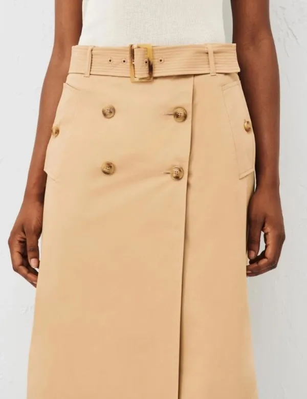 Marella Skirts Women Wrap Skirt Camel