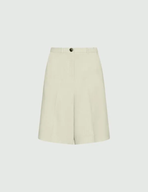 Marella Trousers Women Basketweave Shorts Apple Green