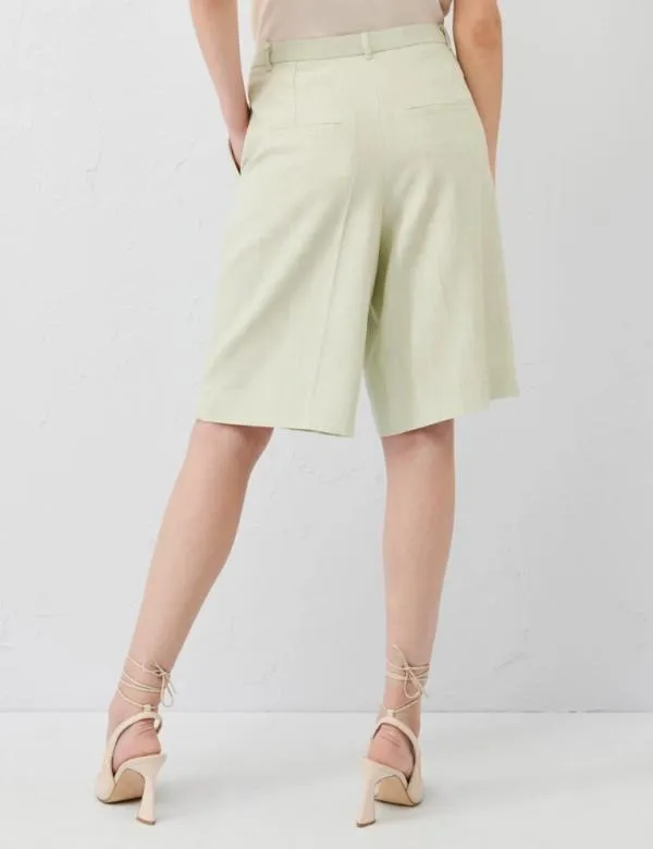 Marella Trousers Women Basketweave Shorts Apple Green