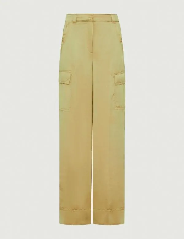 Marella Trousers Women Cargo Trousers Pistachio Green