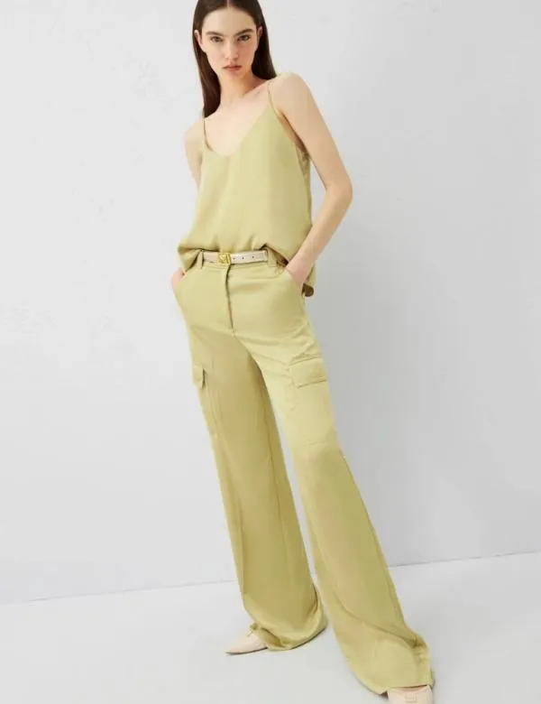 Marella Trousers Women Cargo Trousers Pistachio Green