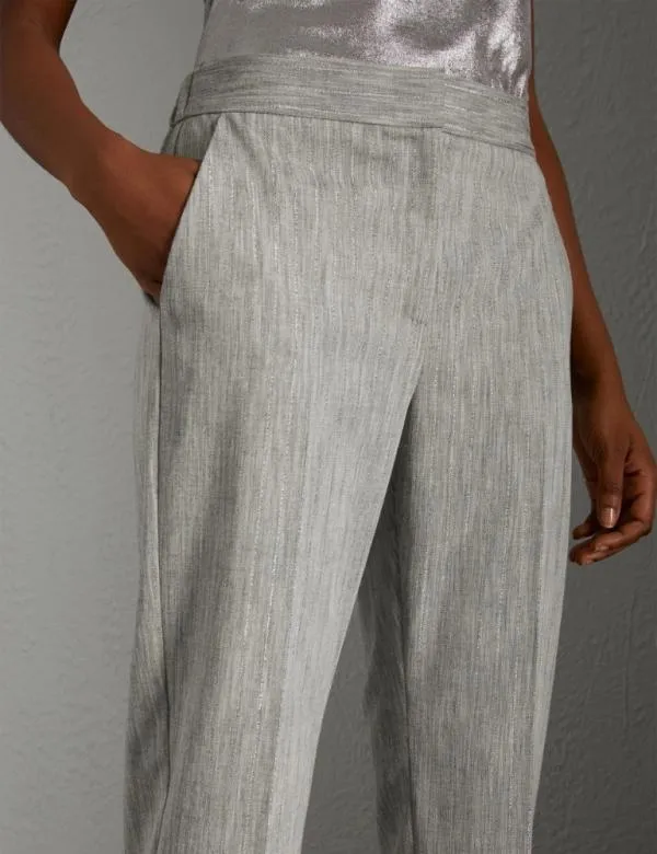 Marella Trousers Women Cigarette Trousers Grey