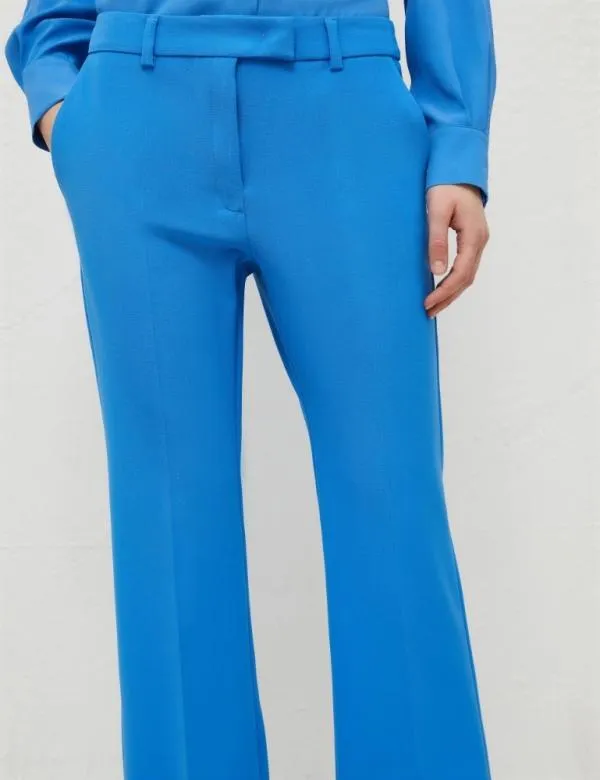 Marella Trousers Women Flared Trousers Deep Blue