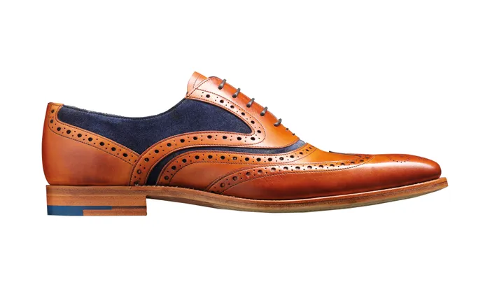 McClean 8211 Cedar Calf Blue Suede Men Barker Shoes Wedding Shoes