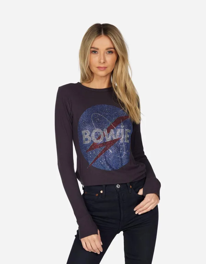 McKinley Crystal Bowie Space Black Women039s Lauren Moshi Long Sleeve