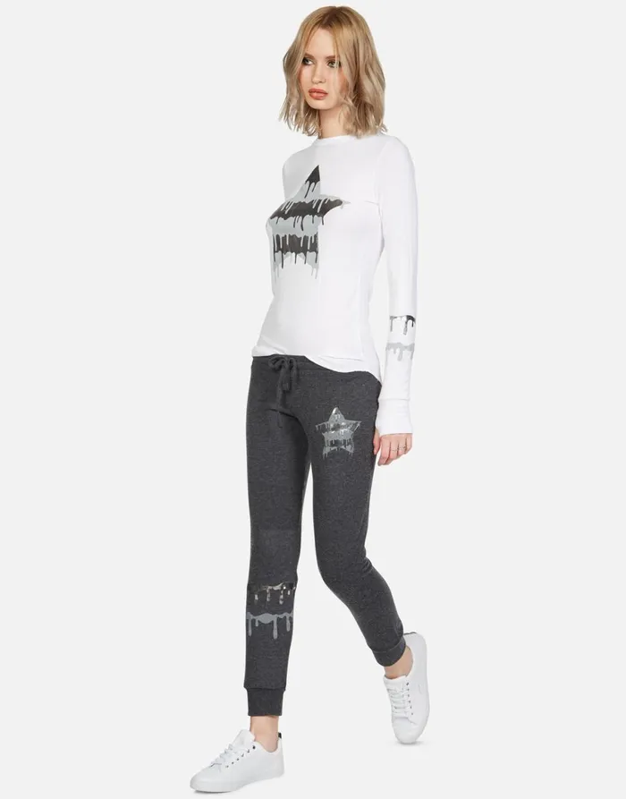 McKinley Dripping Star White Women039s Lauren Moshi Long Sleeve