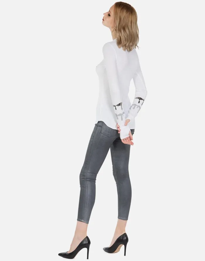 McKinley Dripping Star White Women039s Lauren Moshi Long Sleeve