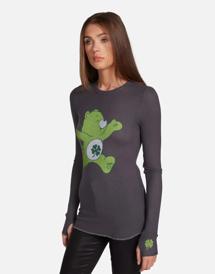 McKinley Good Luck Bear Light Onyx Women039s Lauren Moshi Long Sleeve