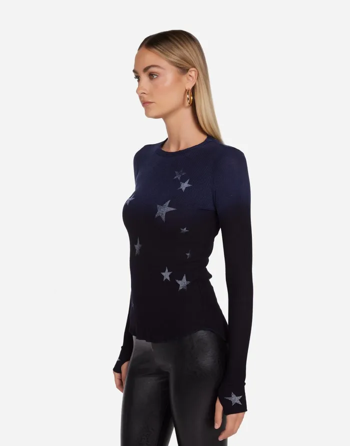 McKinley Vintage Stars Navy Ombre Women039s Lauren Moshi Long Sleeve