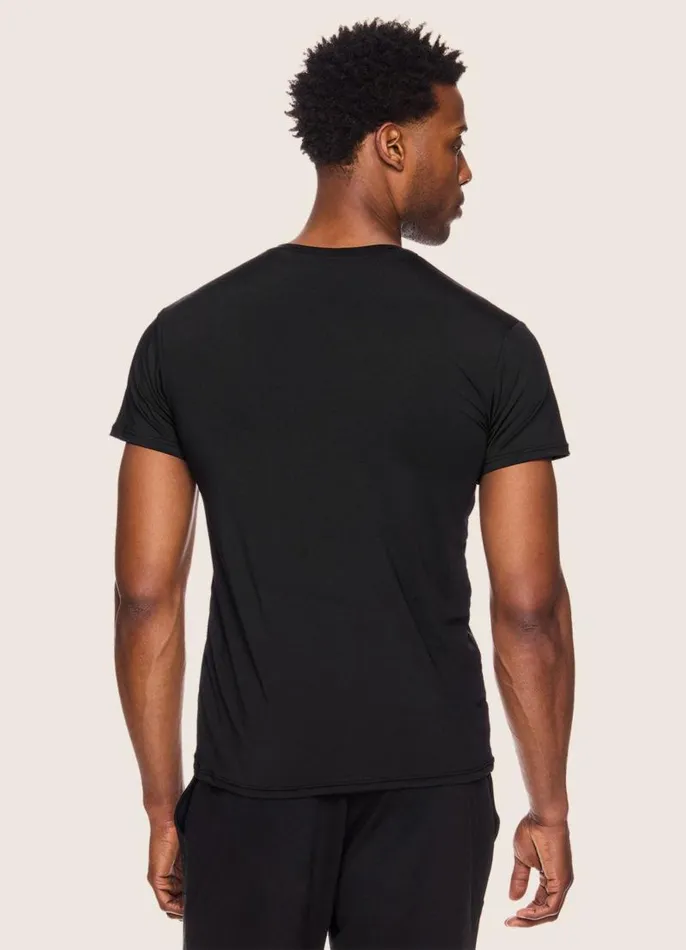 Men 2Pack VNeck Undershirts Black RBX Active Underwear