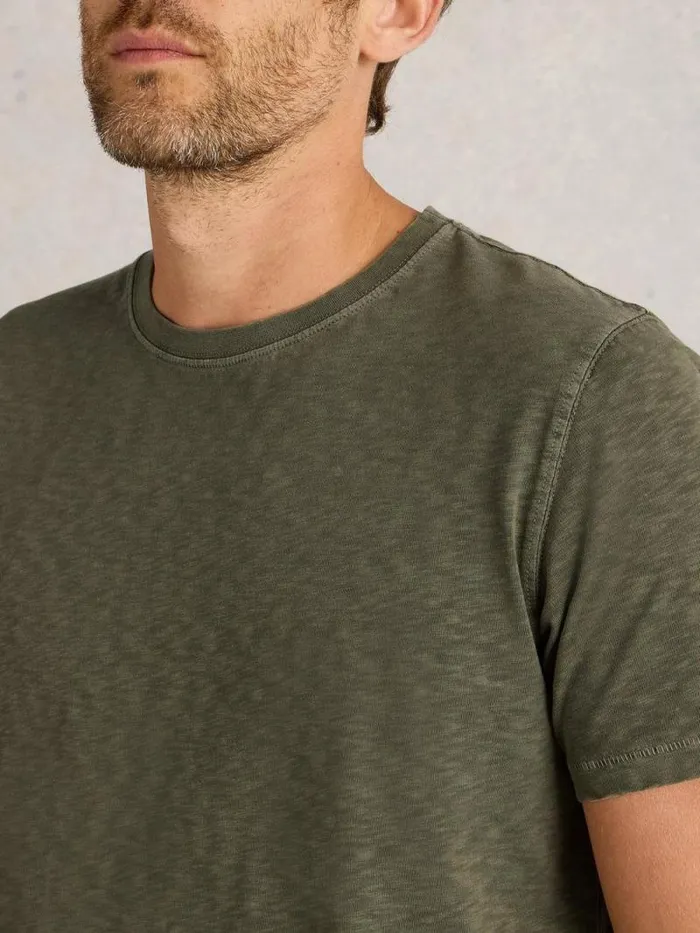 Men Abersoch Short Sleeve Tee Khaki Green White Stuff Loungewear