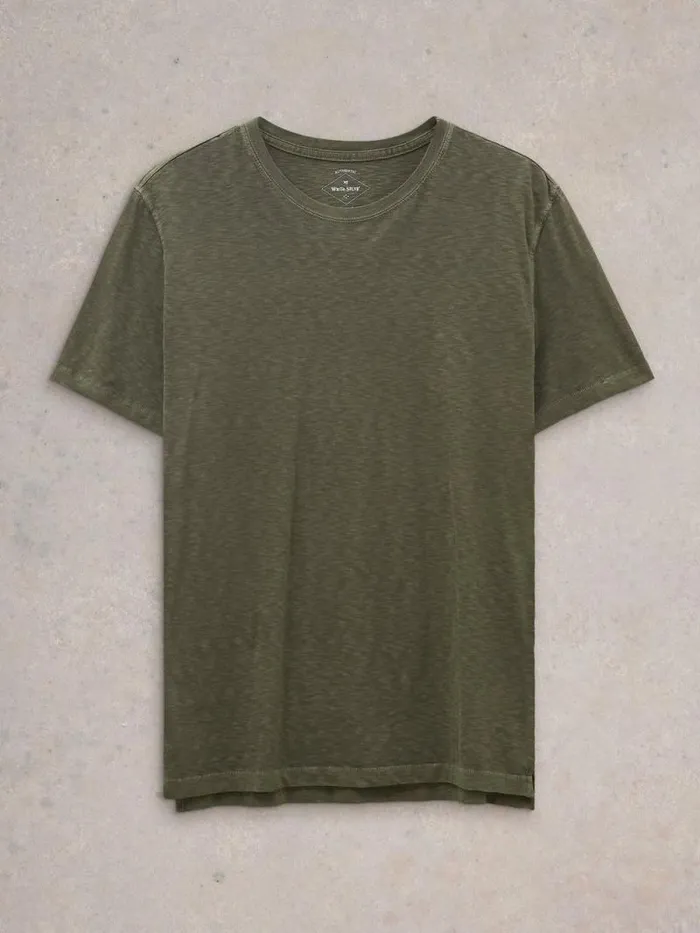 Men Abersoch Short Sleeve Tee Khaki Green White Stuff Loungewear