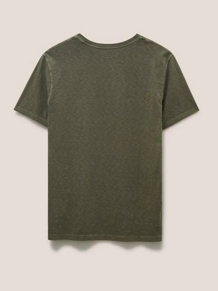 Men Abersoch Short Sleeve Tee Khaki Green White Stuff Loungewear