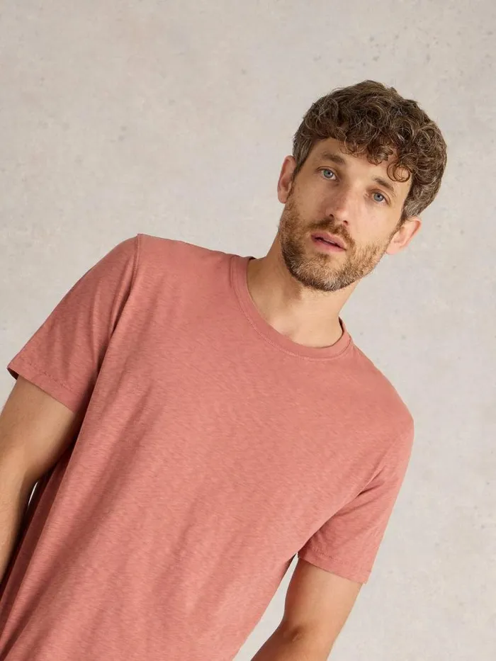 Men Abersoch Short Sleeve Tee Mid Pink White Stuff Loungewear