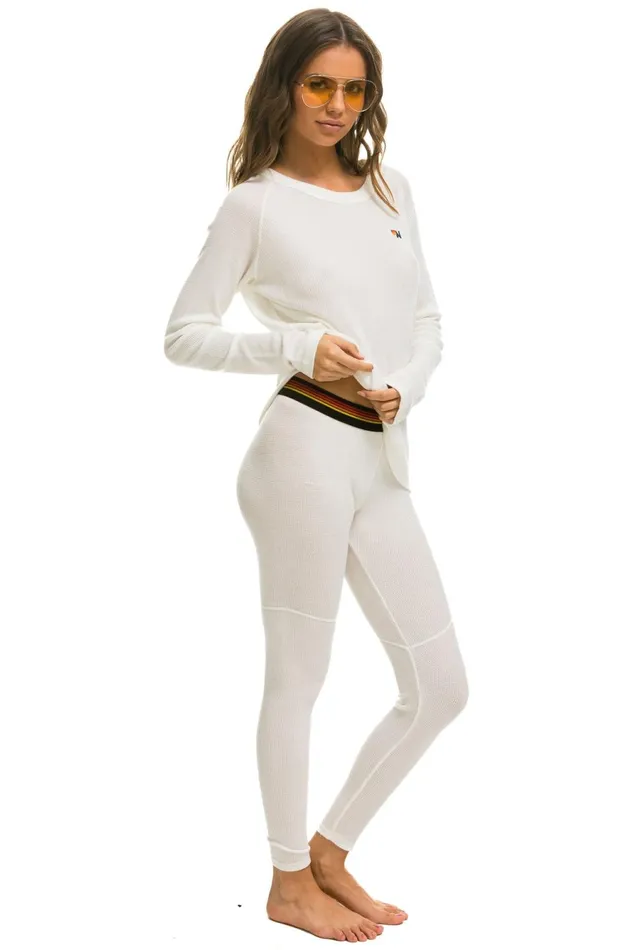 Men Base Layers Aviator Nation THERMAL BASE LAYER SET 8211 VINTAGE WHITE