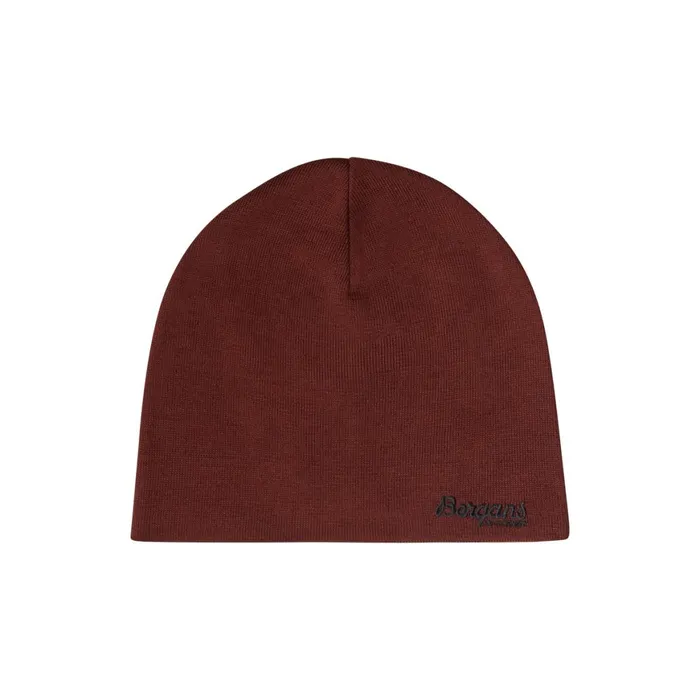 Men Bergans Of Norway Beanies And Caps Allround Thin Merino Beanie Amarone Red