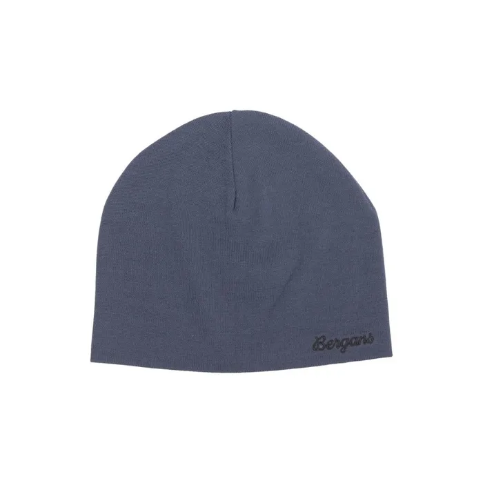 Men Bergans Of Norway Beanies And Caps Allround Thin Merino Beanie Granite Blue