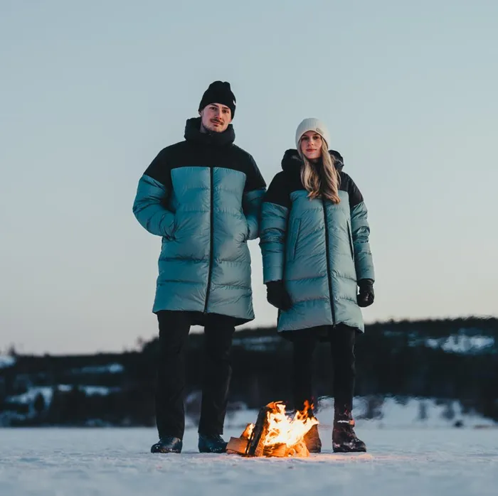 Men Bergans Of Norway Coats And Parkas Oslo Urban Down Parka Grey Sage Black