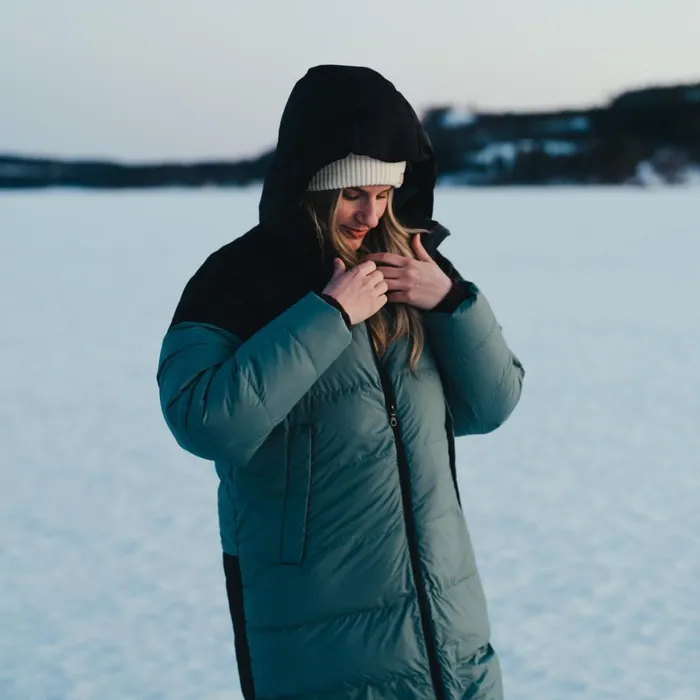Men Bergans Of Norway Coats And Parkas Oslo Urban Down Parka Grey Sage Black