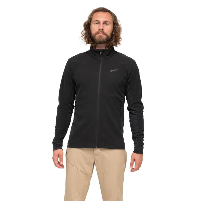 Men Bergans Of Norway Fleece Rabot Fleece Midlayer Jacket Black