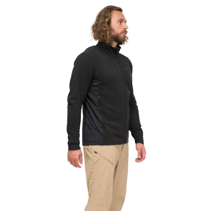 Men Bergans Of Norway Fleece Rabot Fleece Midlayer Jacket Black