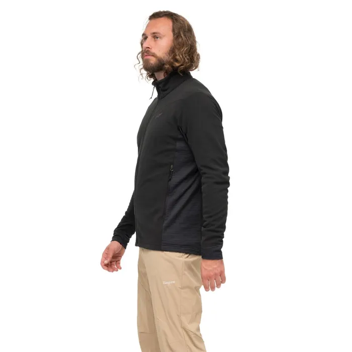 Men Bergans Of Norway Fleece Rabot Fleece Midlayer Jacket Black