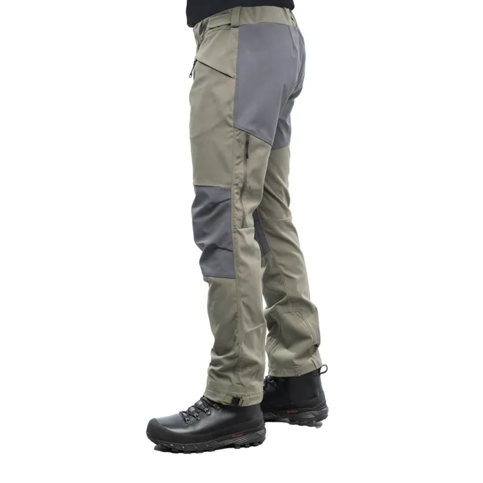 Men Bergans Of Norway Hiking Pants Fjorda Trekking Hybrid Pants Green Mud Solid Dark Grey
