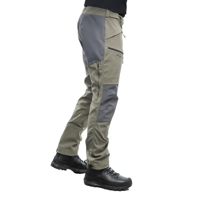 Men Bergans Of Norway Hiking Pants Fjorda Trekking Hybrid Pants Green Mud Solid Dark Grey