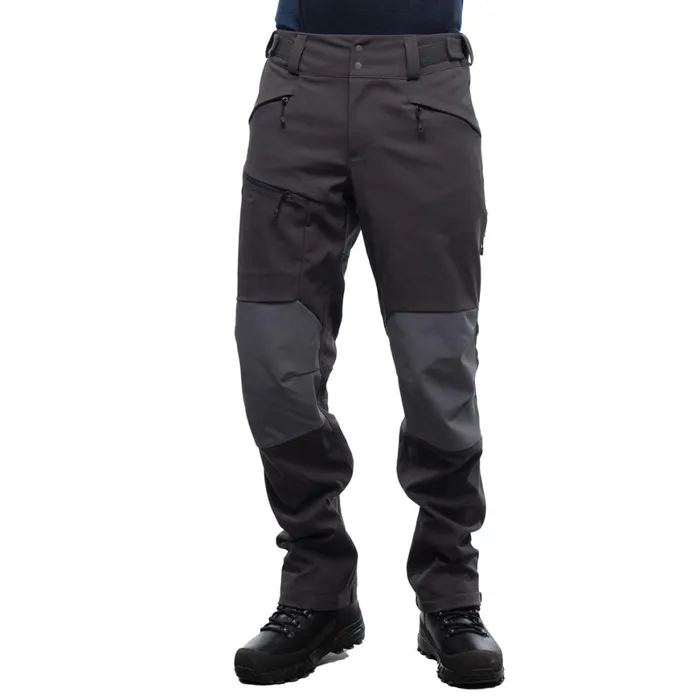 Men Bergans Of Norway Hiking Pants Fjorda Trekking Hybrid Pants Solid Charcoal